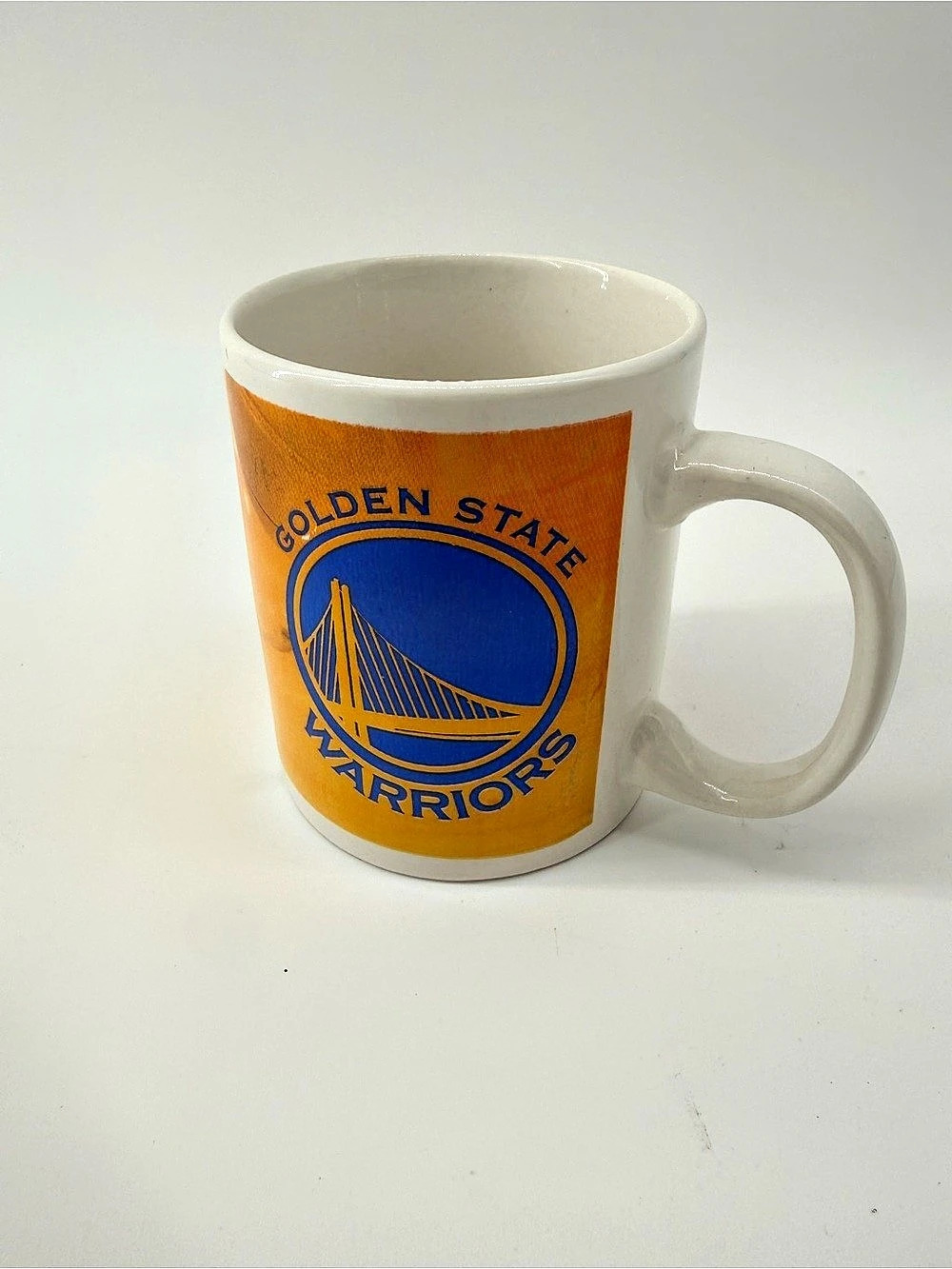 Golden State Warriors Basketball Mug Orange & White